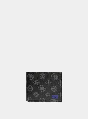 Black Logo Slimfold Wallet Guess