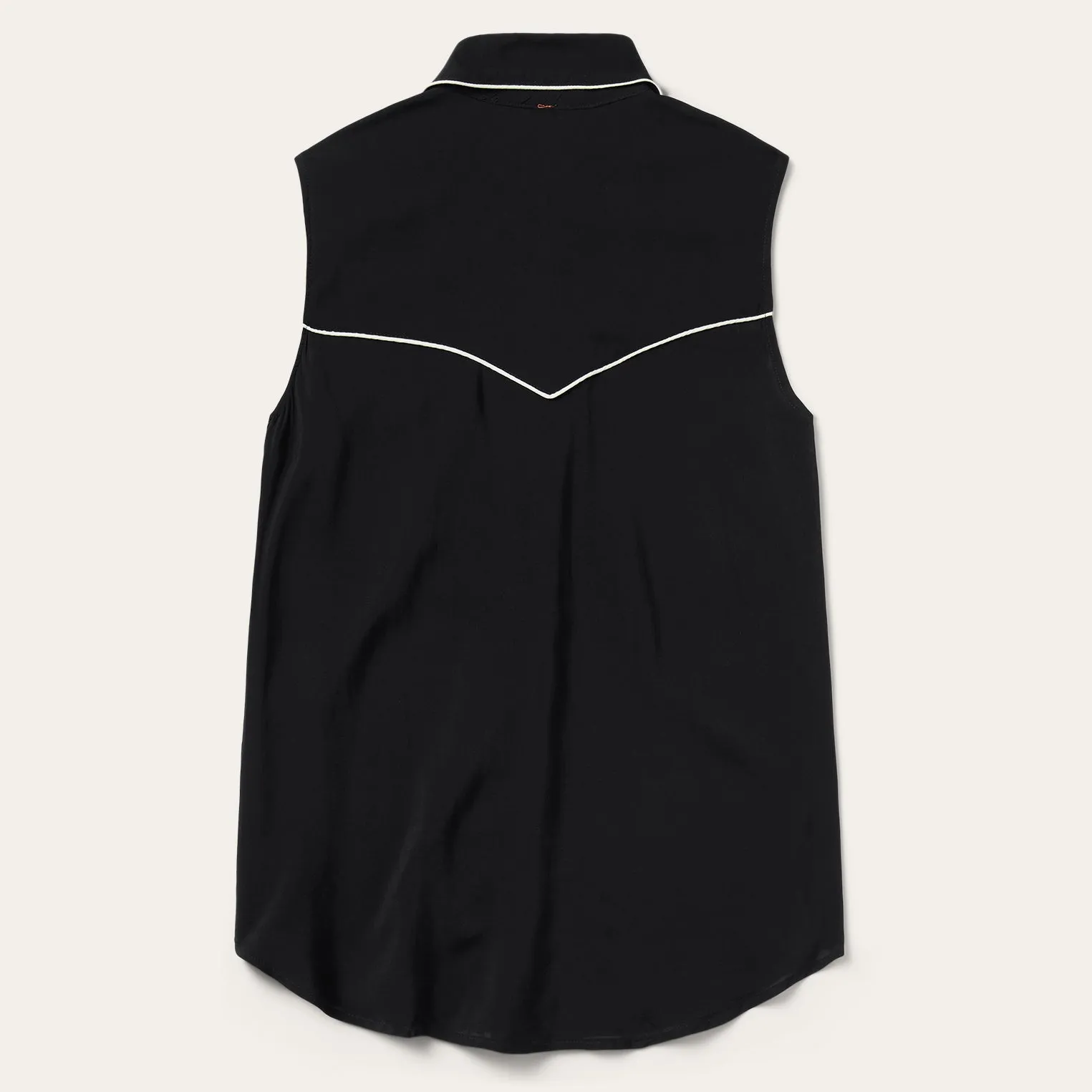 Black Sleeveless Western Shirt -STETSON