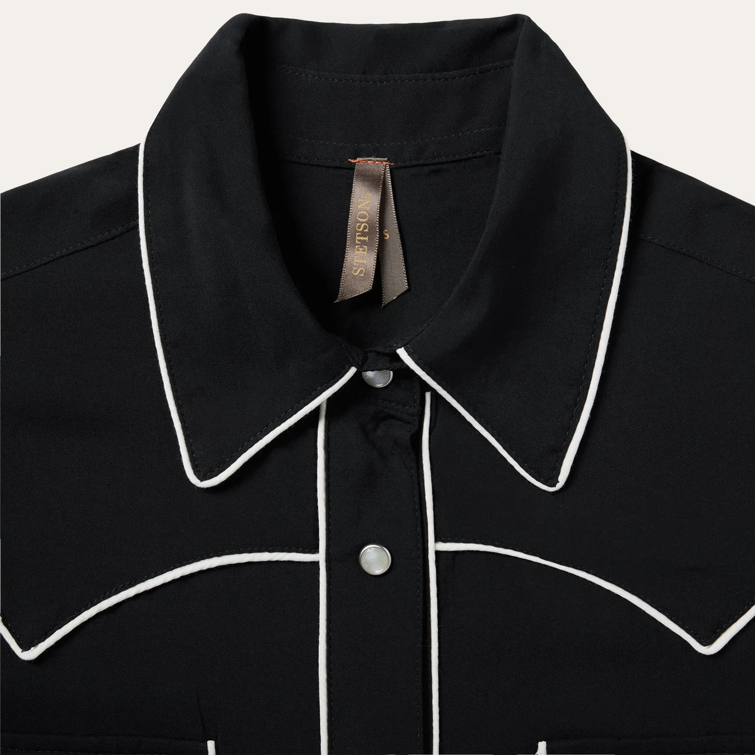 Black Sleeveless Western Shirt -STETSON