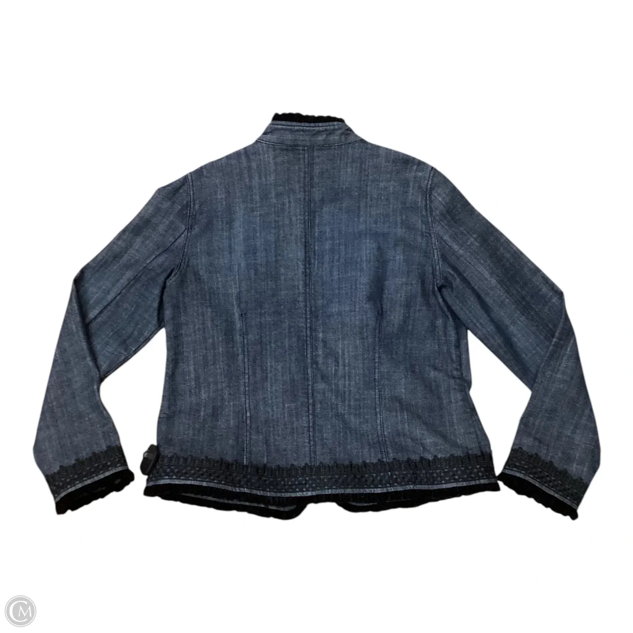 Blazer By Chicos In Blue Denim, Size: 2