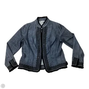 Blazer By Chicos In Blue Denim, Size: 2
