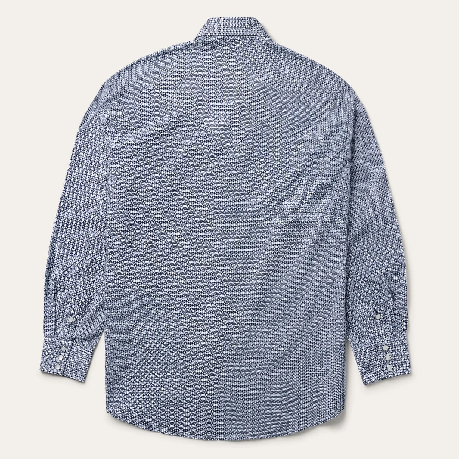Blue Deco Geo Print Western Shirt -STETSON