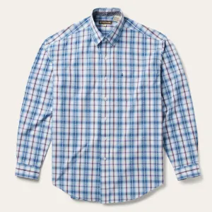 Blue Diamond Dobby Plaid Shirt -STETSON