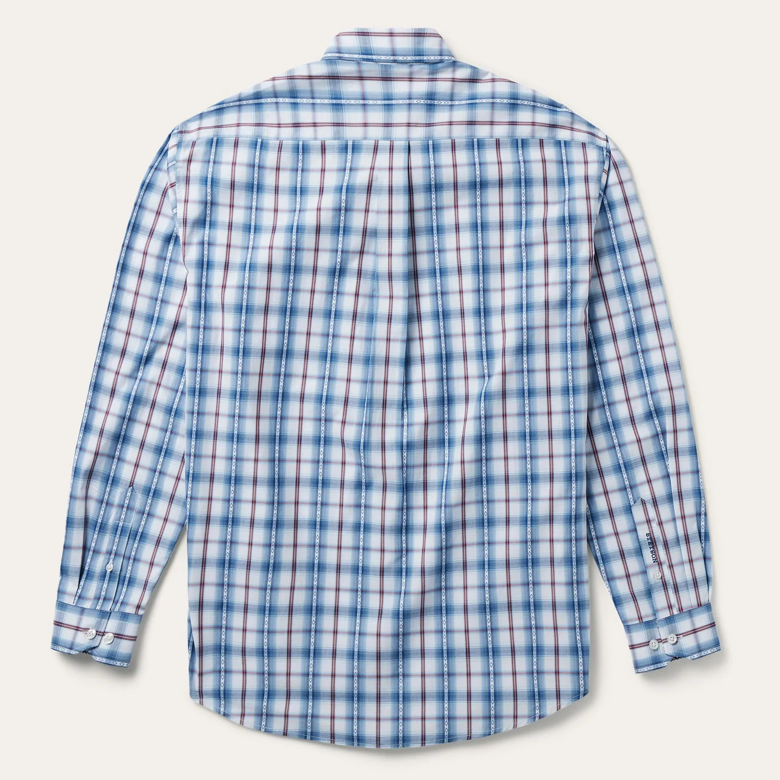 Blue Diamond Dobby Plaid Shirt -STETSON