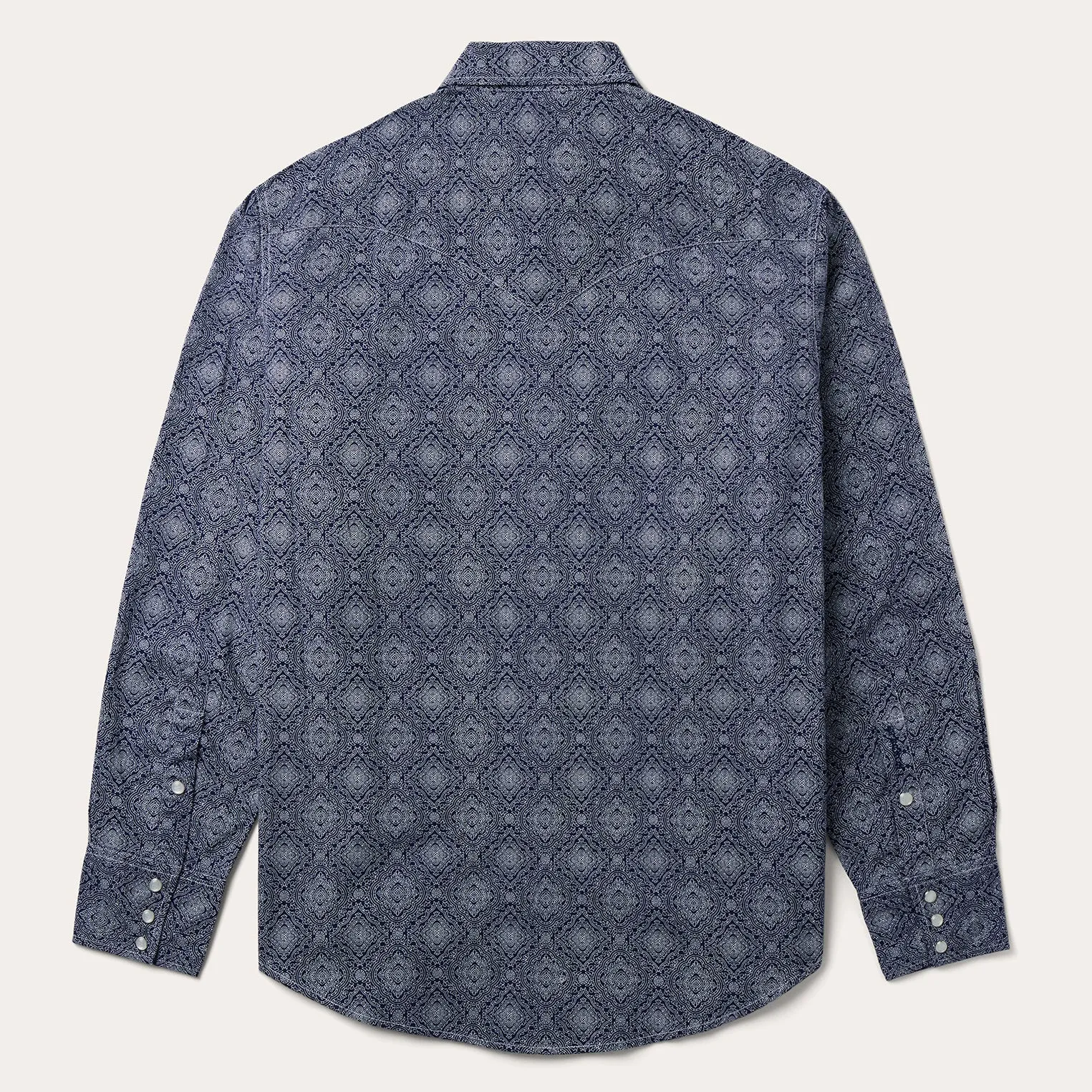 Blue Medallion Print Western Shirt -STETSON