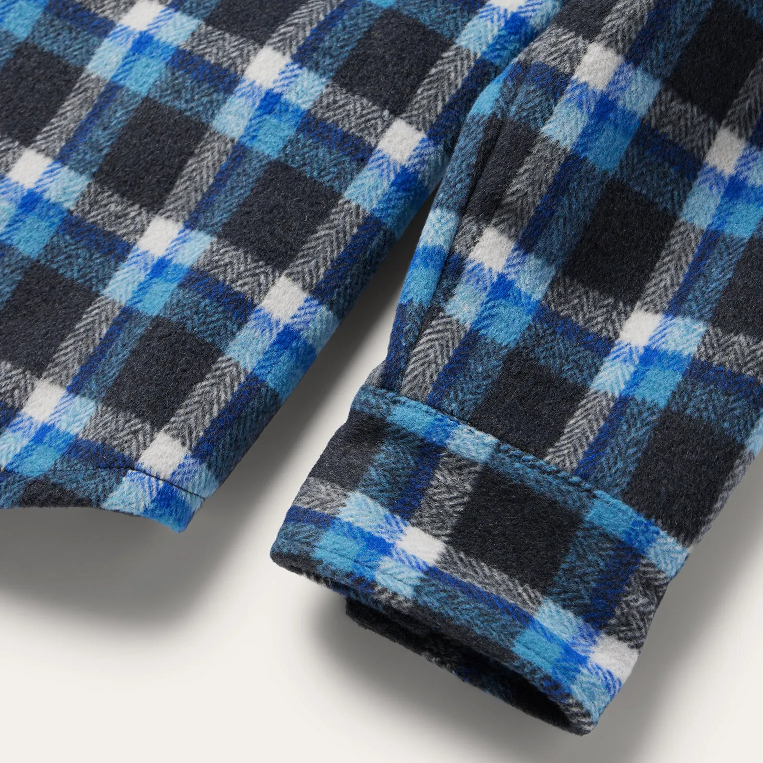 Blue Plaid Quilted Shirt Jacket -STETSON