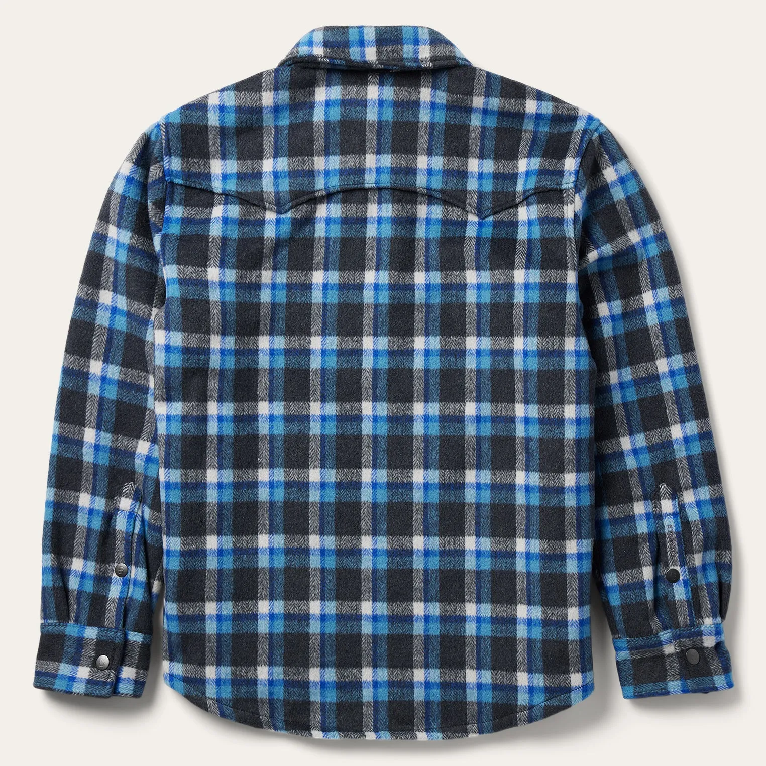 Blue Plaid Quilted Shirt Jacket -STETSON