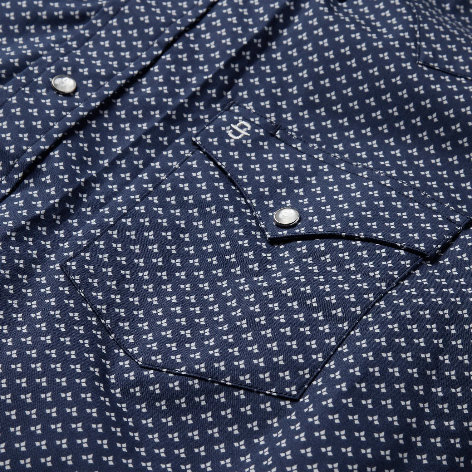 Blue Polaris Geo Print Western Shirt -STETSON