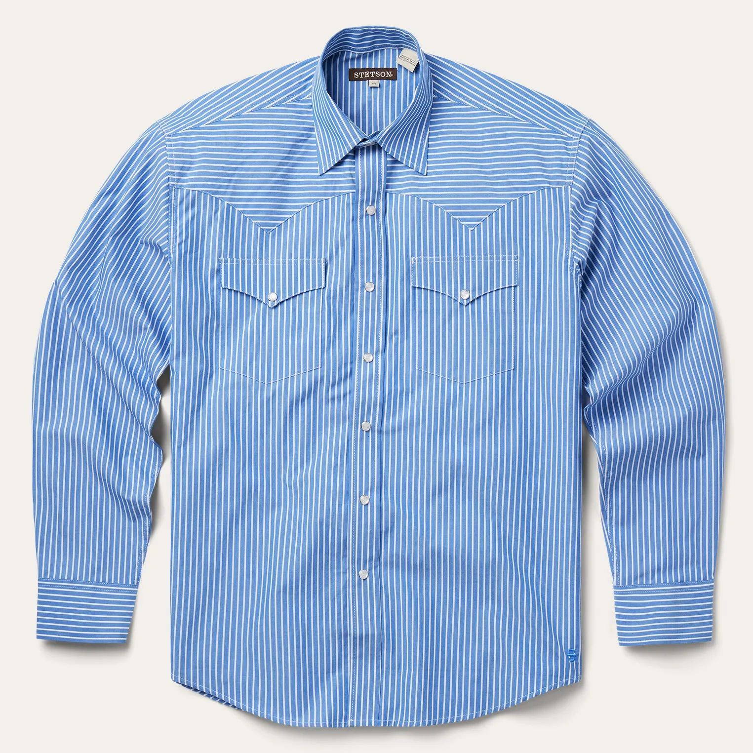 Blue Western Stripe Shirt -STETSON