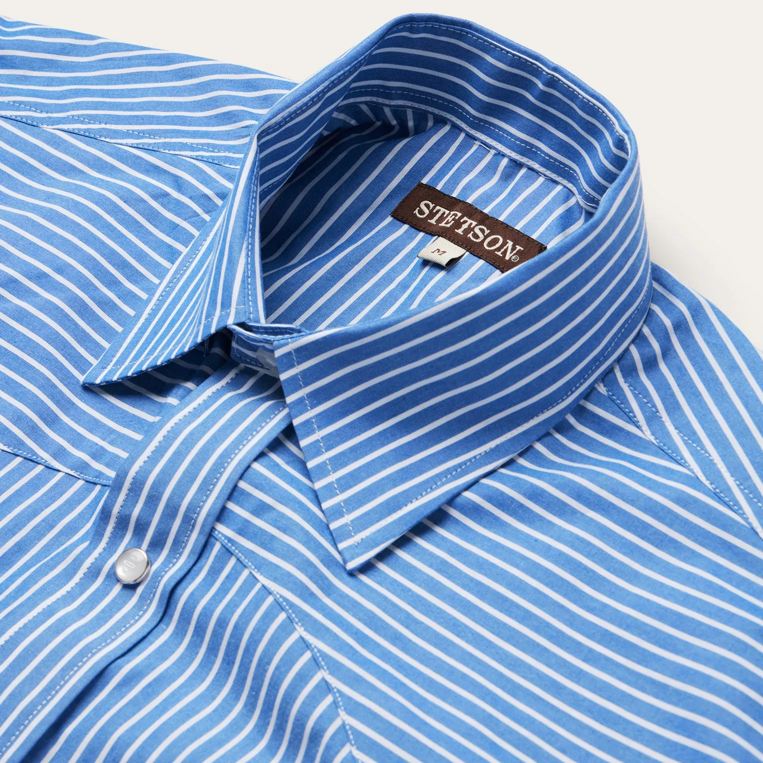 Blue Western Stripe Shirt -STETSON