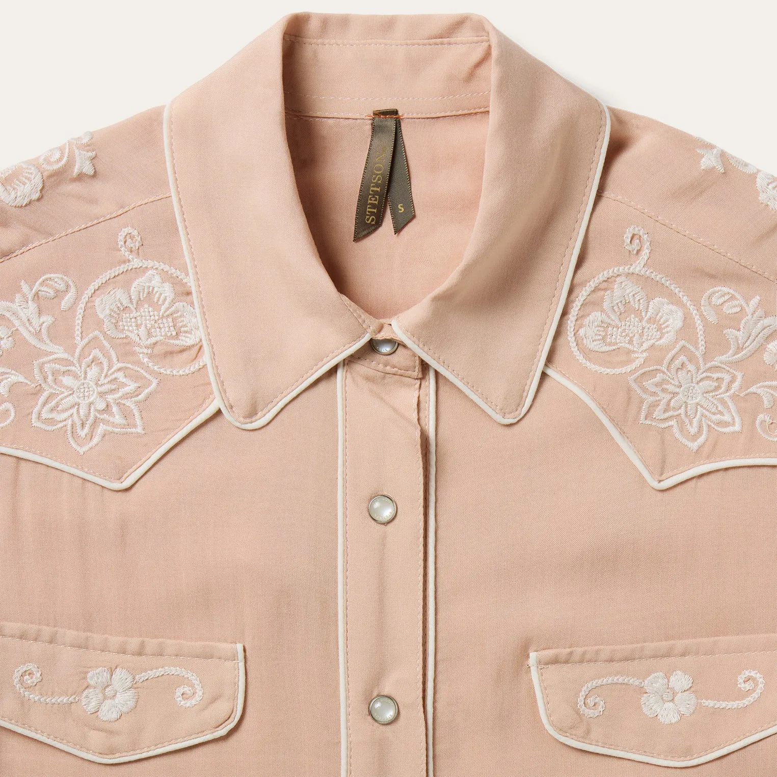 Blush Embroidered Western Shirt -STETSON