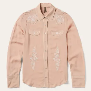Blush Embroidered Western Shirt -STETSON