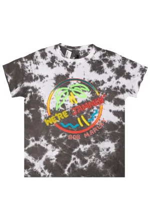 Bob Marley - Neon Sign Dip Dye On White - T-Shirt