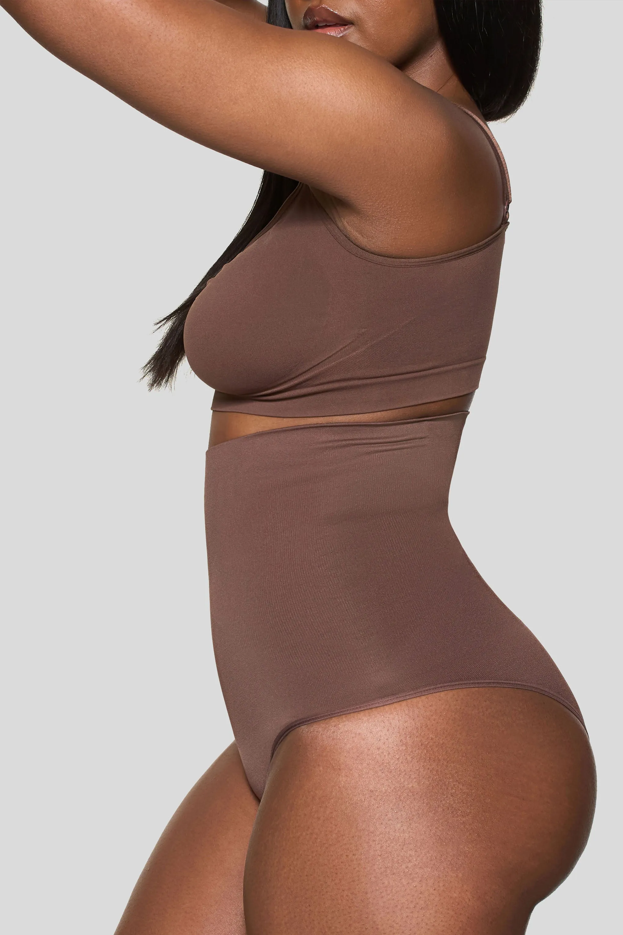 BOOMBA | Cocoa High-Waisted Thong Shapewear Club L London