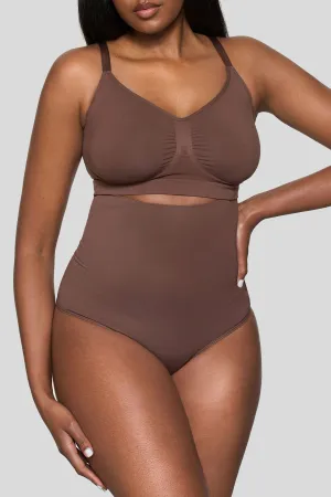 BOOMBA | Cocoa High-Waisted Thong Shapewear Club L London