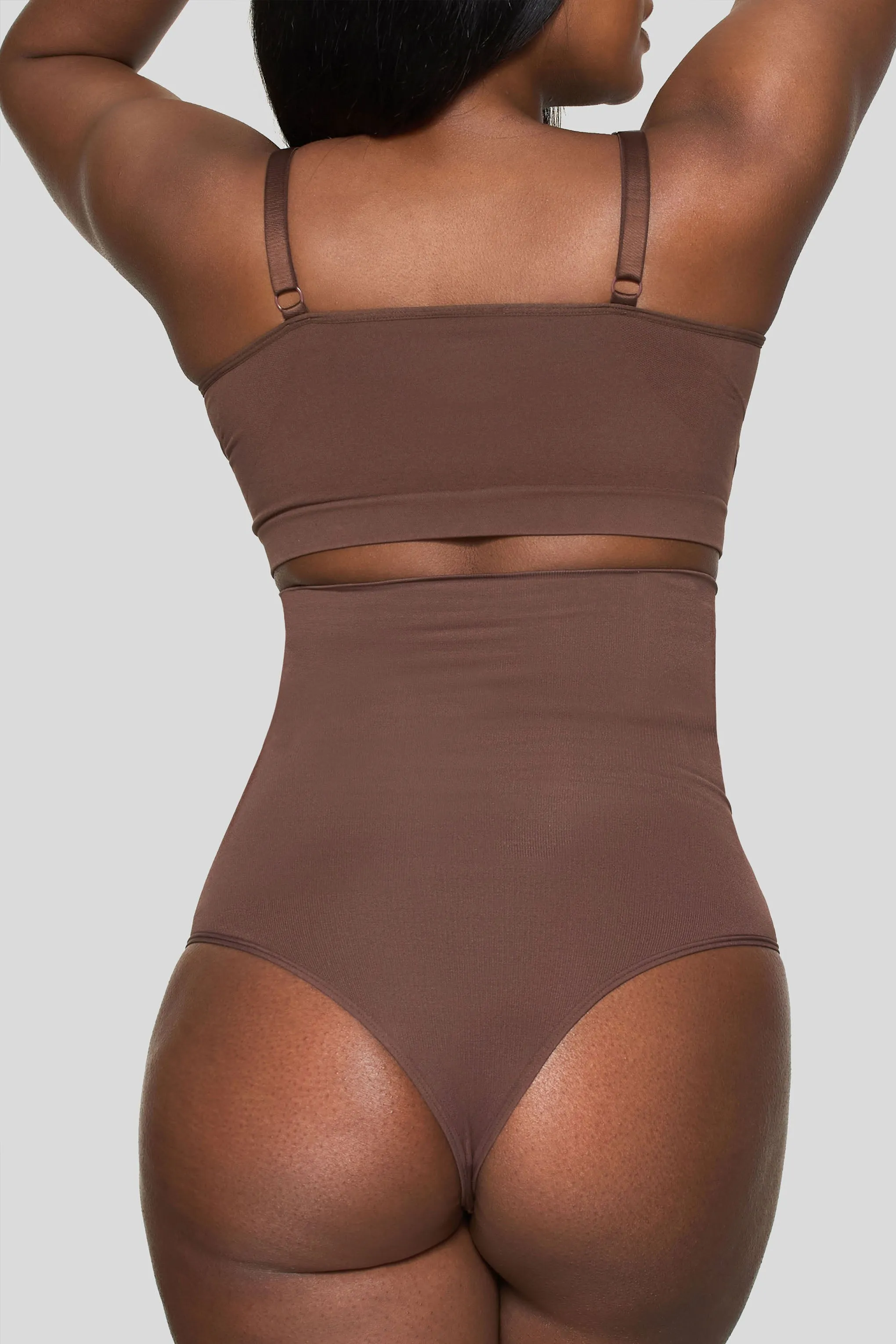 BOOMBA | Cocoa High-Waisted Thong Shapewear Club L London