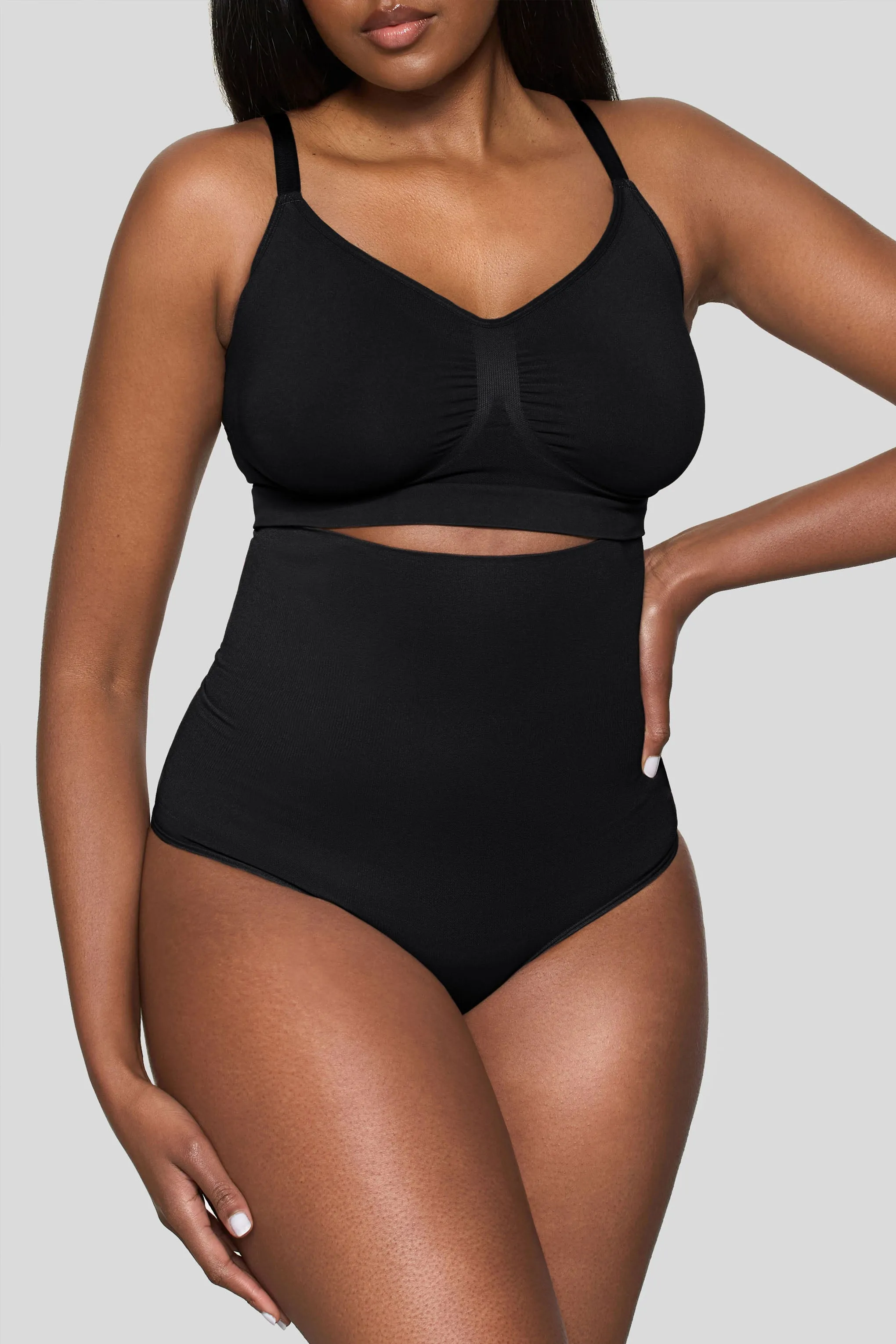 BOOMBA High-Waisted Thong Shapewear Club L London