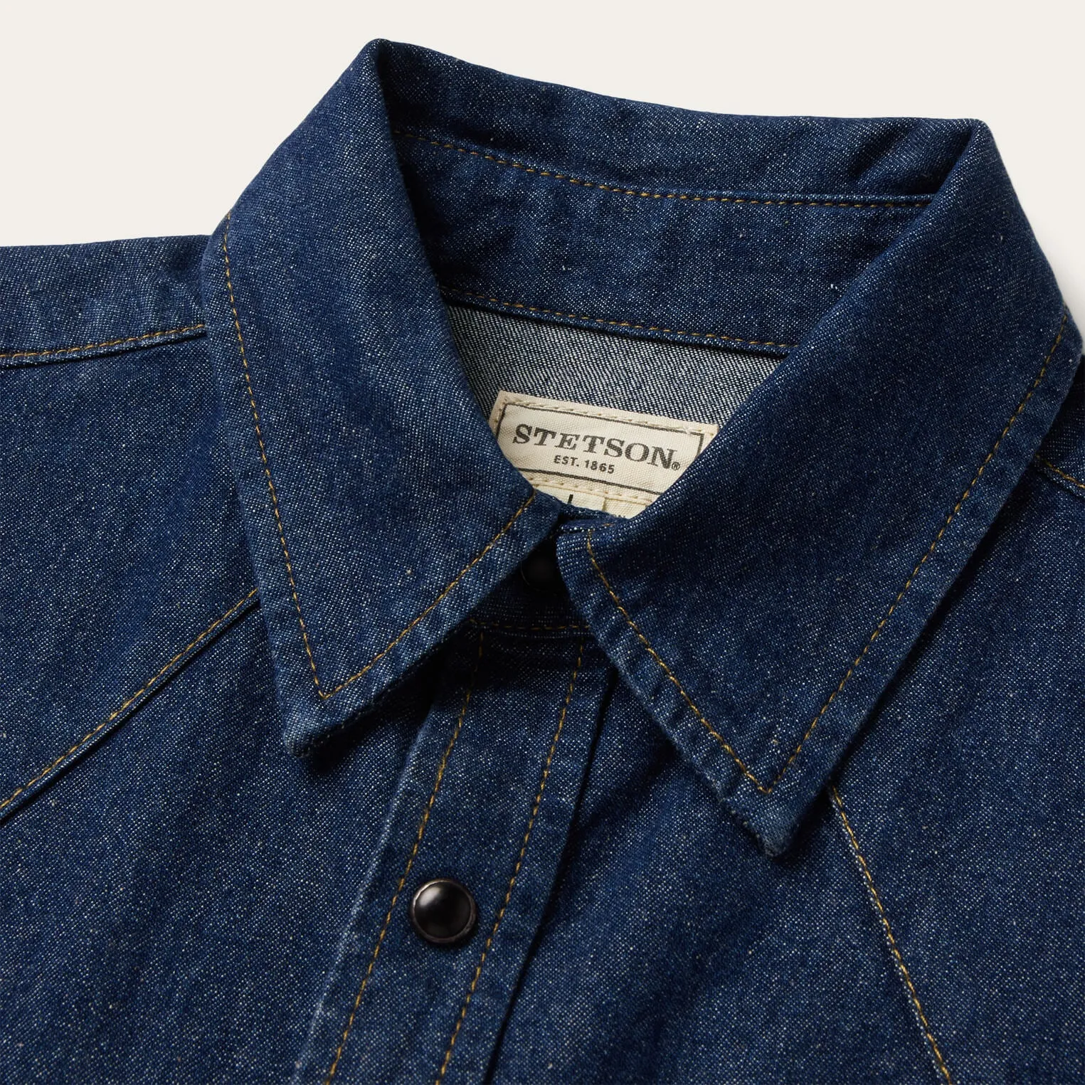 Boot Stitch Raw Denim Shirt -STETSON