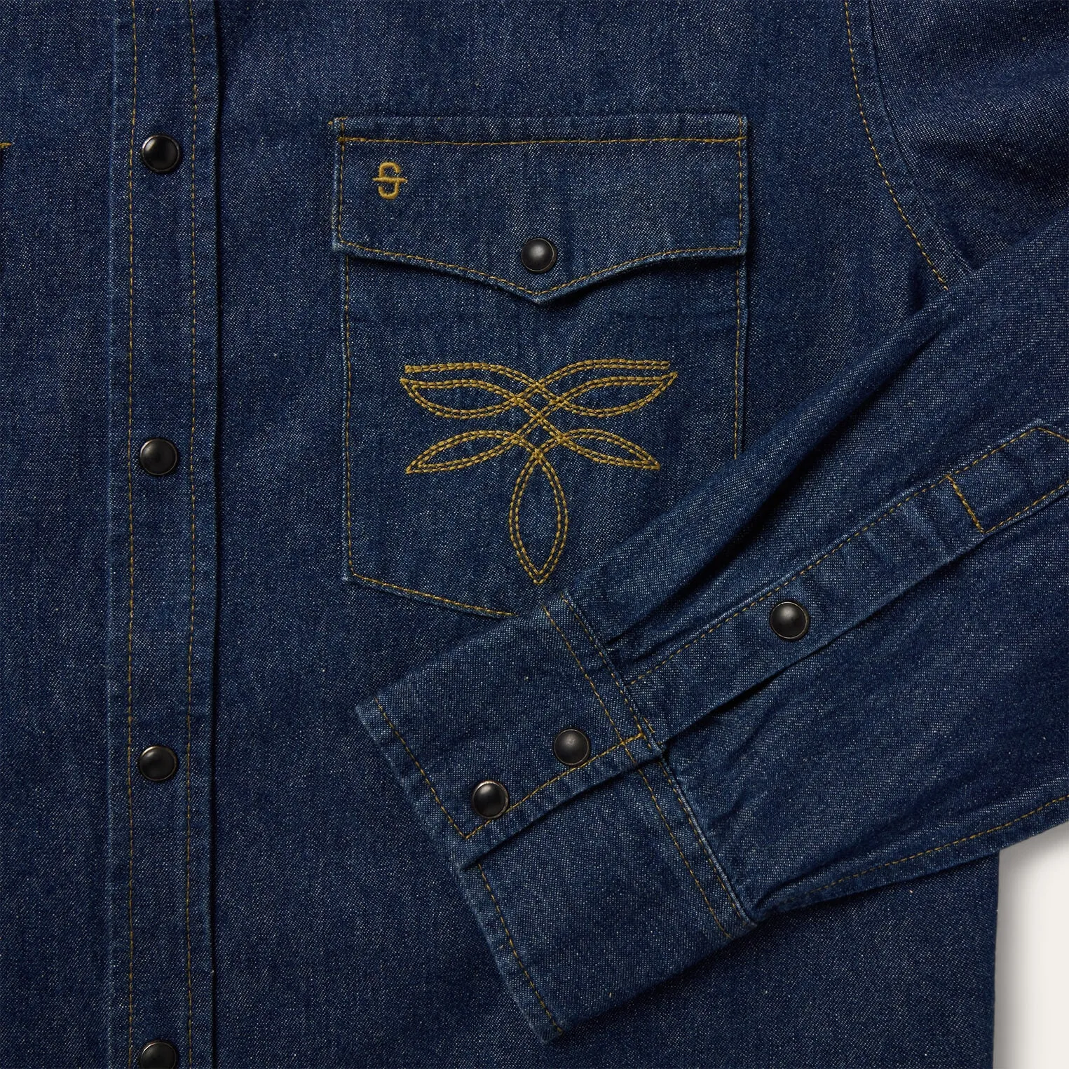 Boot Stitch Raw Denim Shirt -STETSON