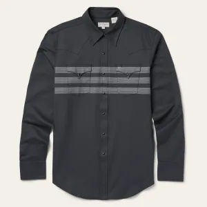 Border Stripe Twill Western Shirt -STETSON