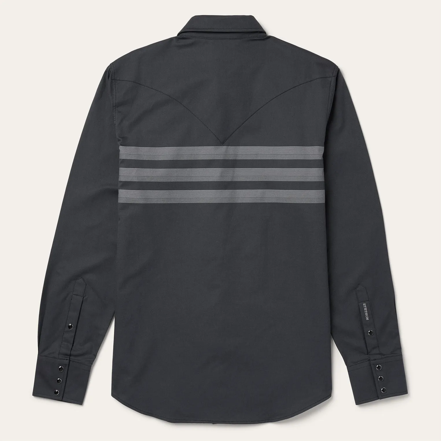 Border Stripe Twill Western Shirt -STETSON