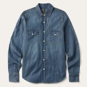 Boyfriend Fit Denim Shirt -STETSON