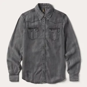 Boyfriend Fit Denim Shirt -STETSON