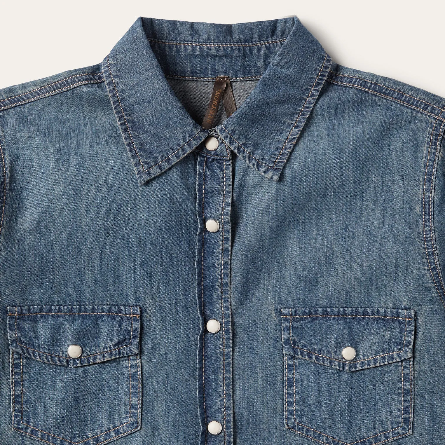 Boyfriend Fit Denim Shirt -STETSON