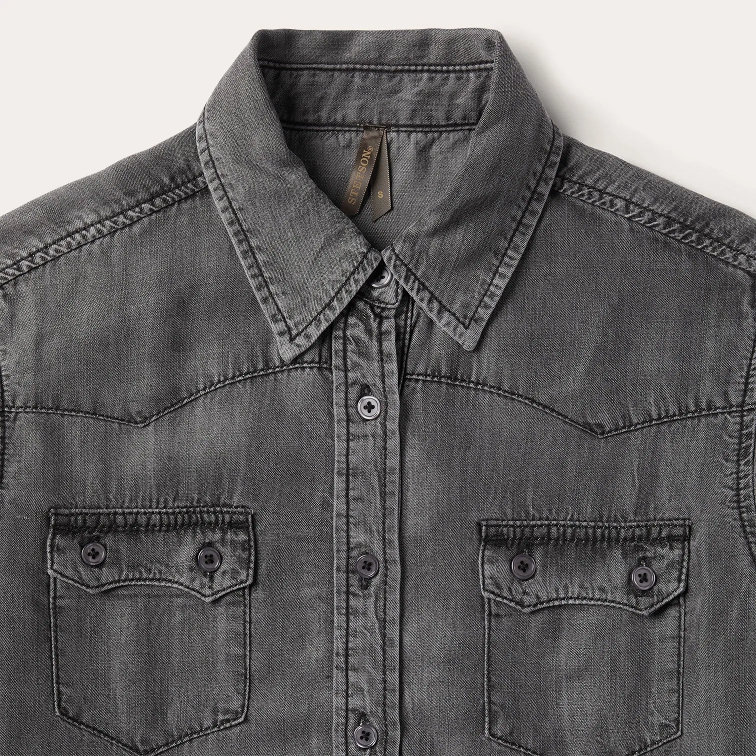 Boyfriend Fit Denim Shirt -STETSON