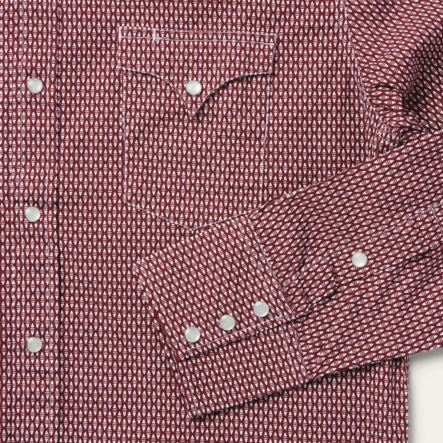 Broken Diamond Print Western Shirt -STETSON
