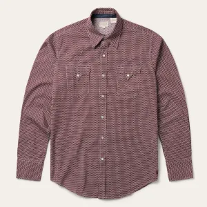Broken Diamond Print Western Shirt -STETSON