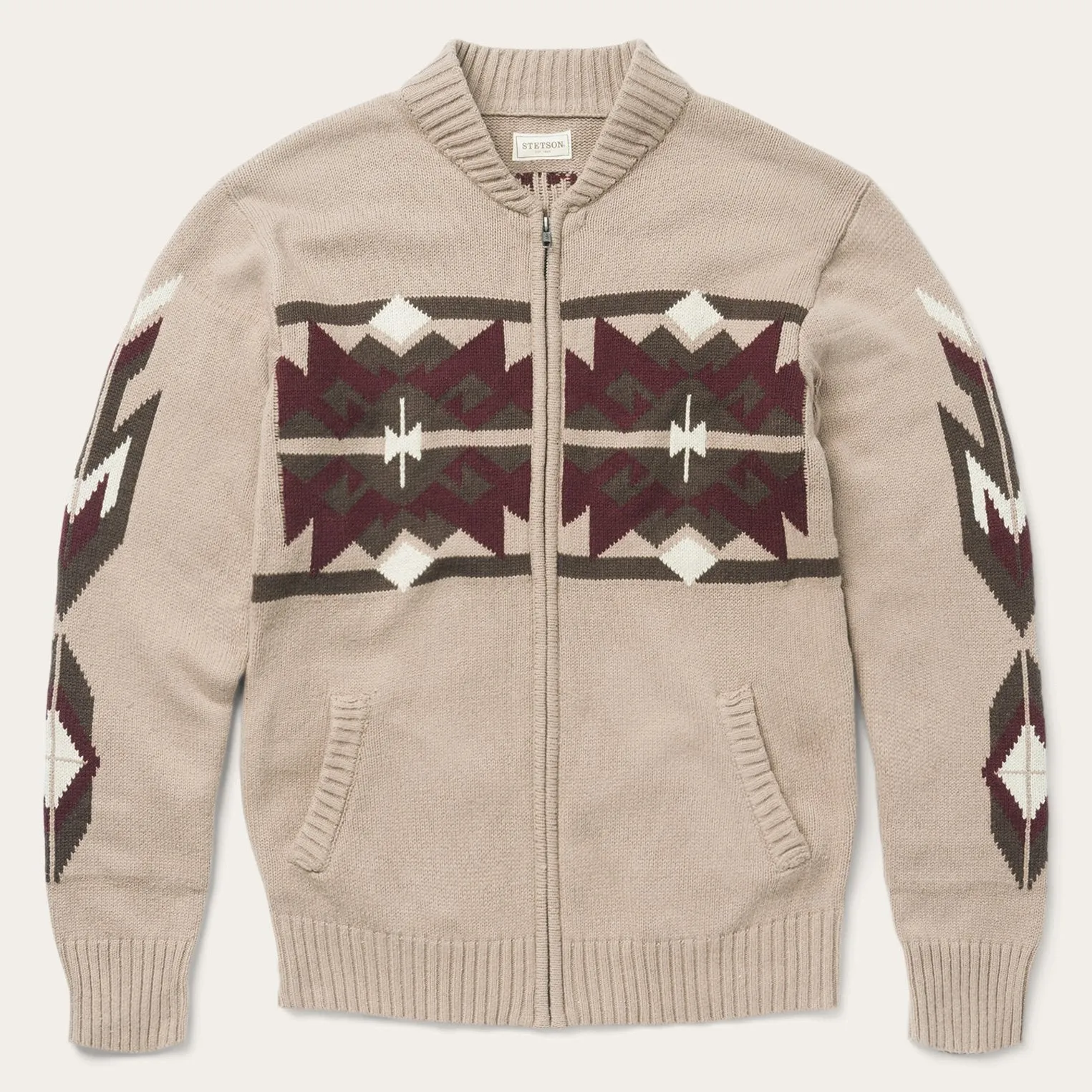 Brown Aztec Cardigan -STETSON