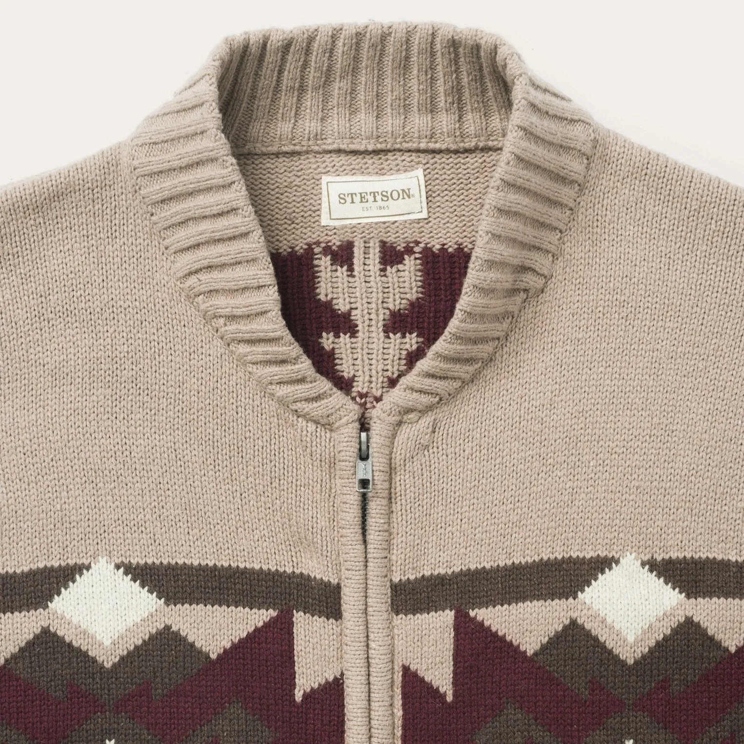 Brown Aztec Cardigan -STETSON