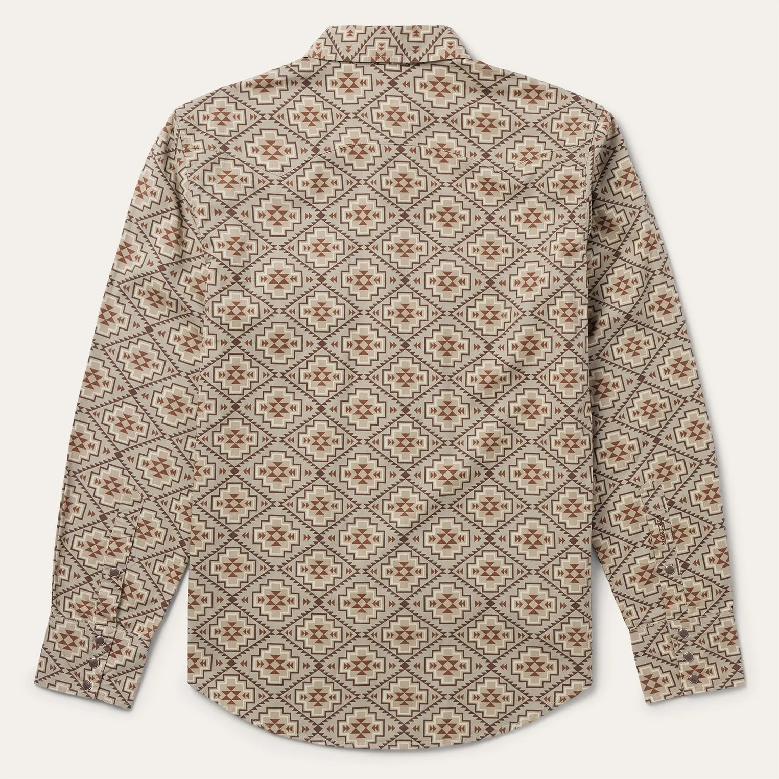 Brown Aztec Poplin Western Shirt -STETSON