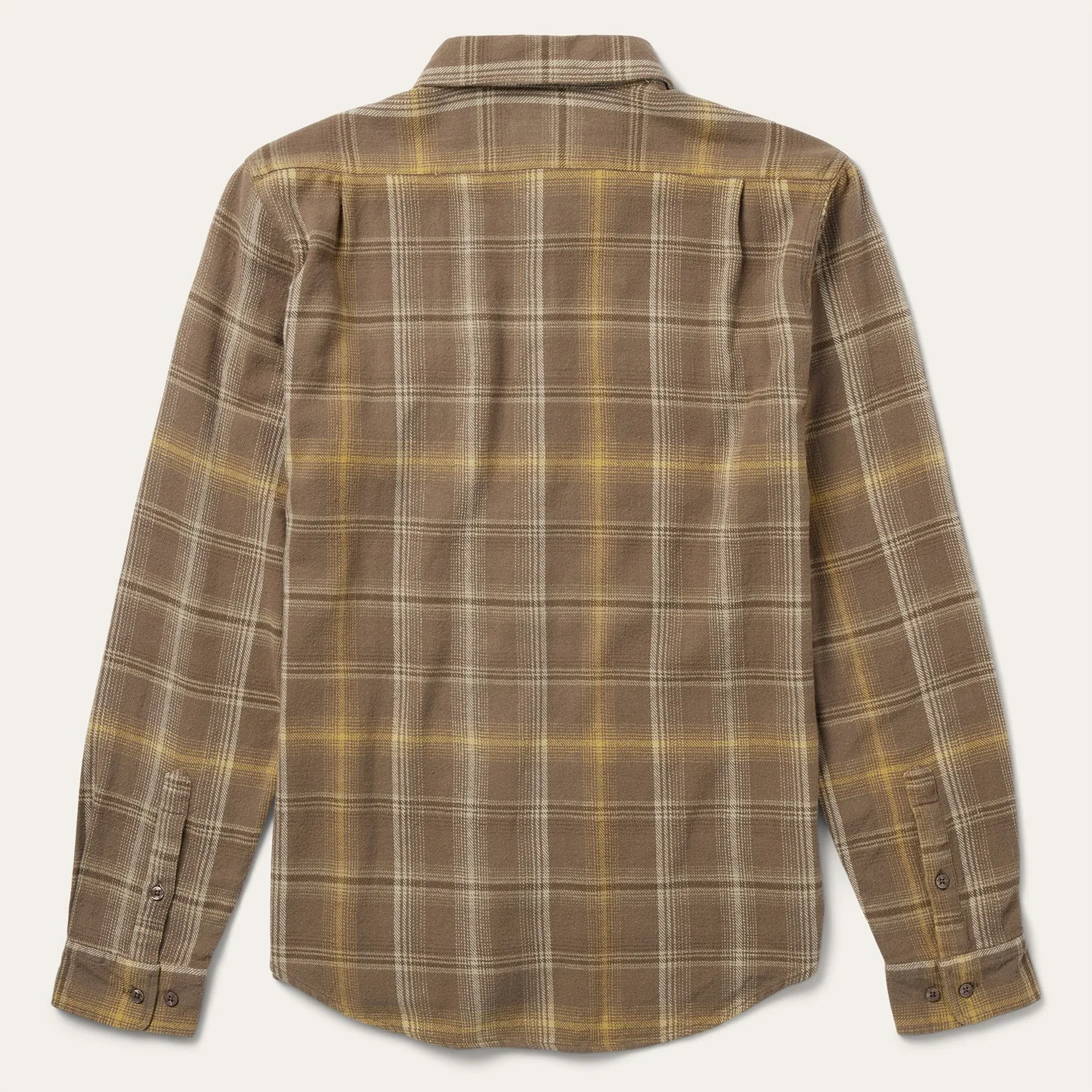 Brown Flannel Button-Front Shirt -STETSON