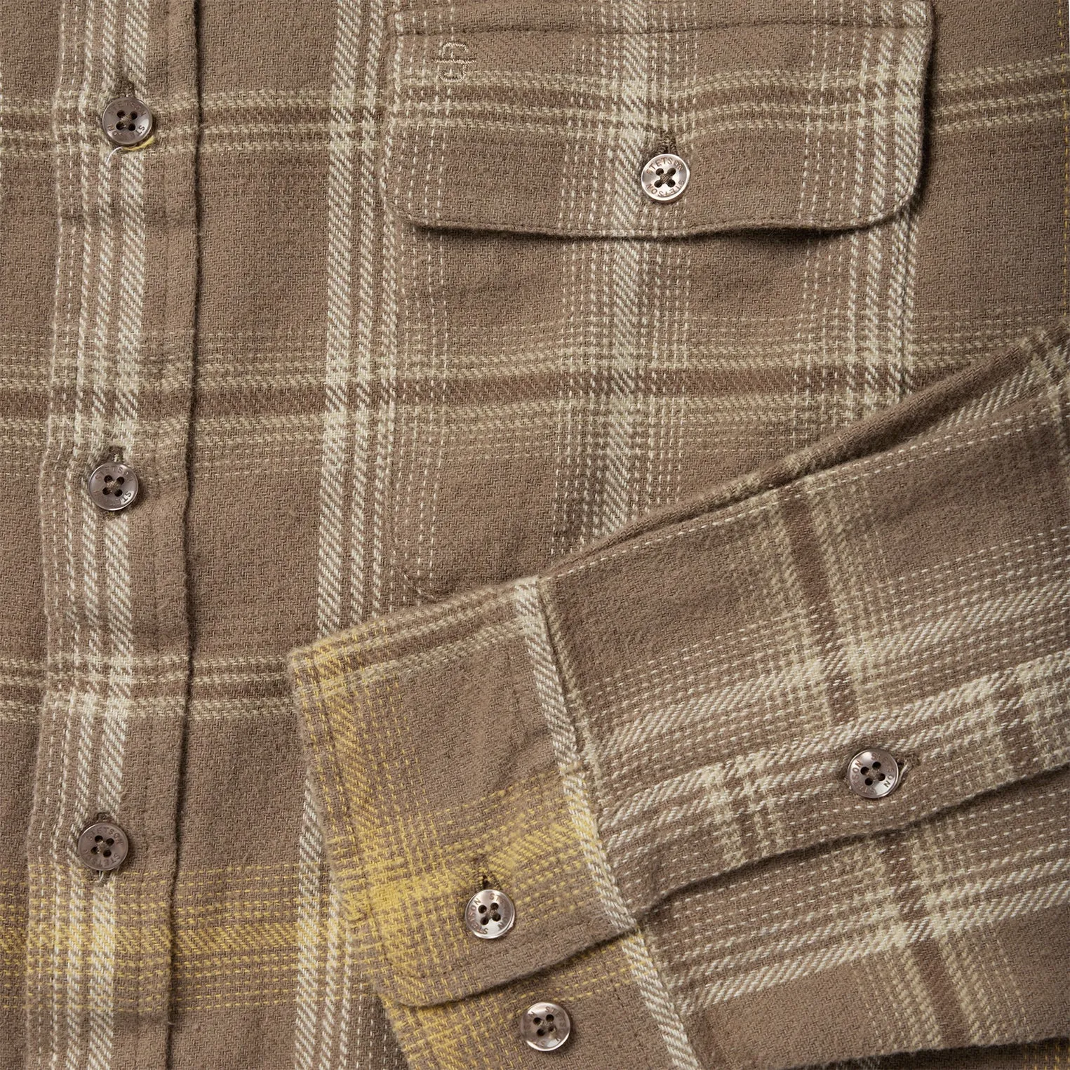 Brown Flannel Button-Front Shirt -STETSON
