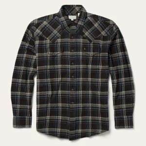 Brown Plaid Flannel Western Shirt -STETSON