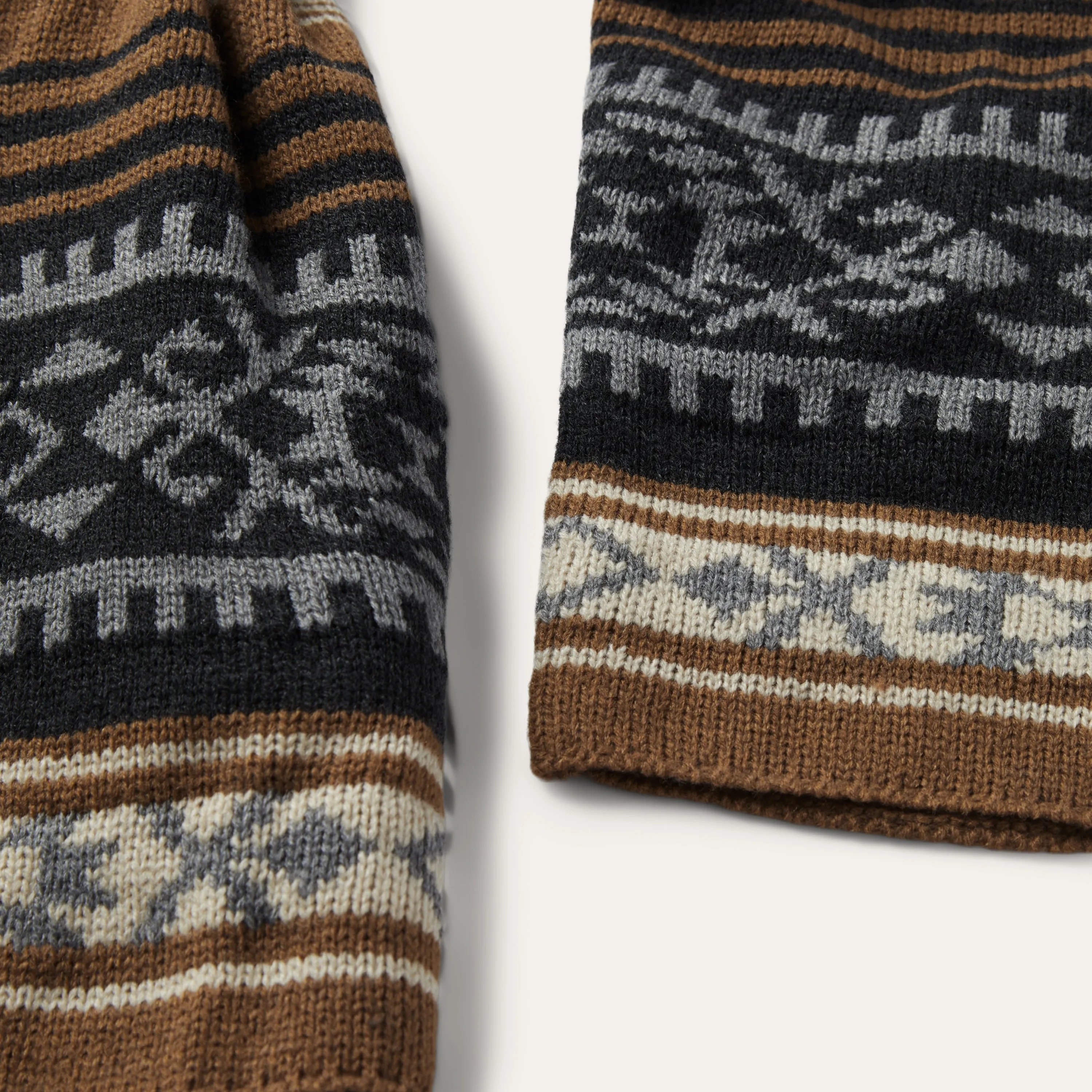 Brown Serape Belted Cardigan -STETSON