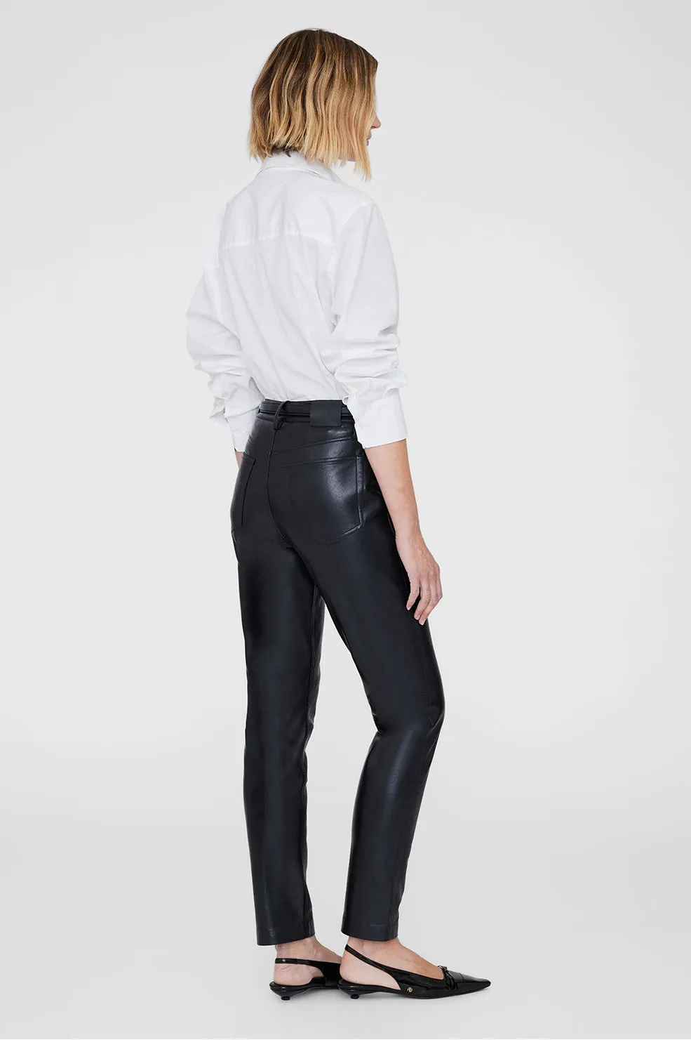 Bruno Pant - Black Recycled Leather -ANINE BING