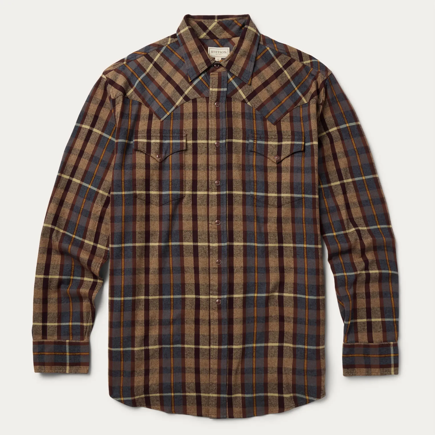 Brushed Flannel Western Shirt -STETSON