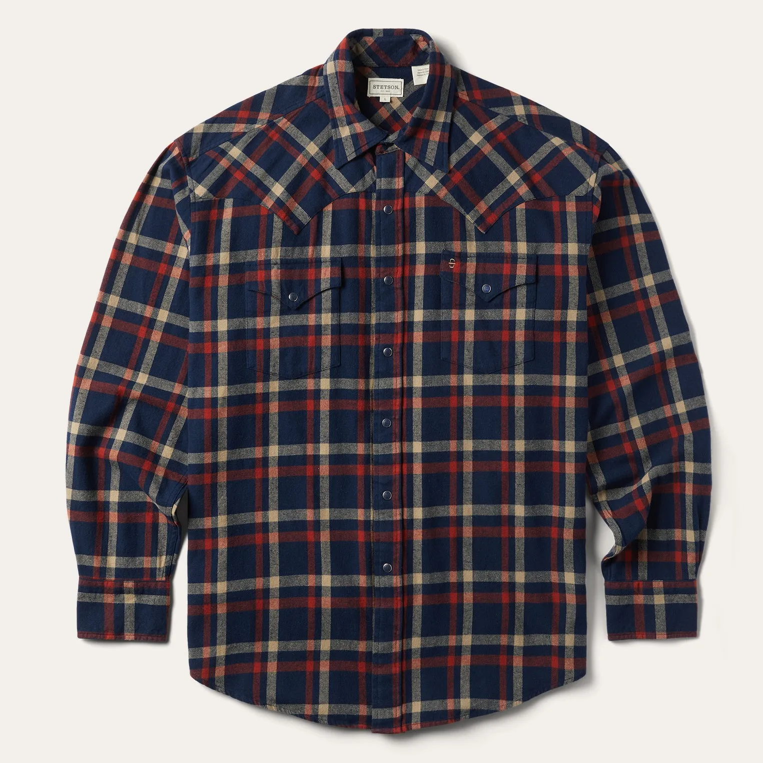Brushed Twill Plaid Shirt -STETSON