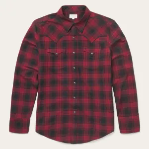 Brushed Twill Plaid Shirt -STETSON