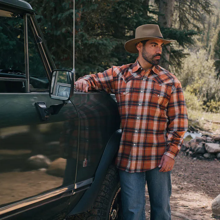 Brushed Twill Plaid Shirt -STETSON