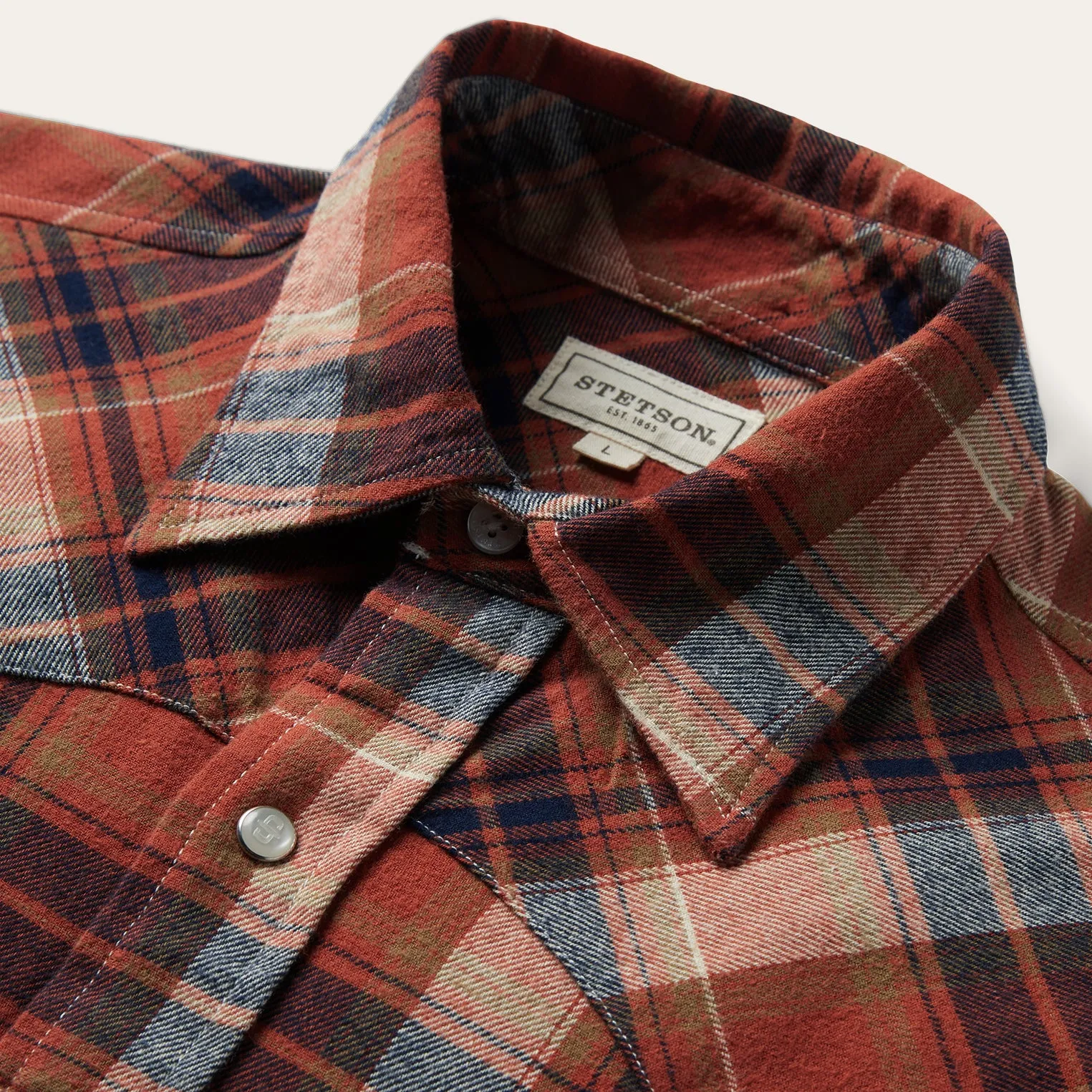 Brushed Twill Plaid Shirt -STETSON