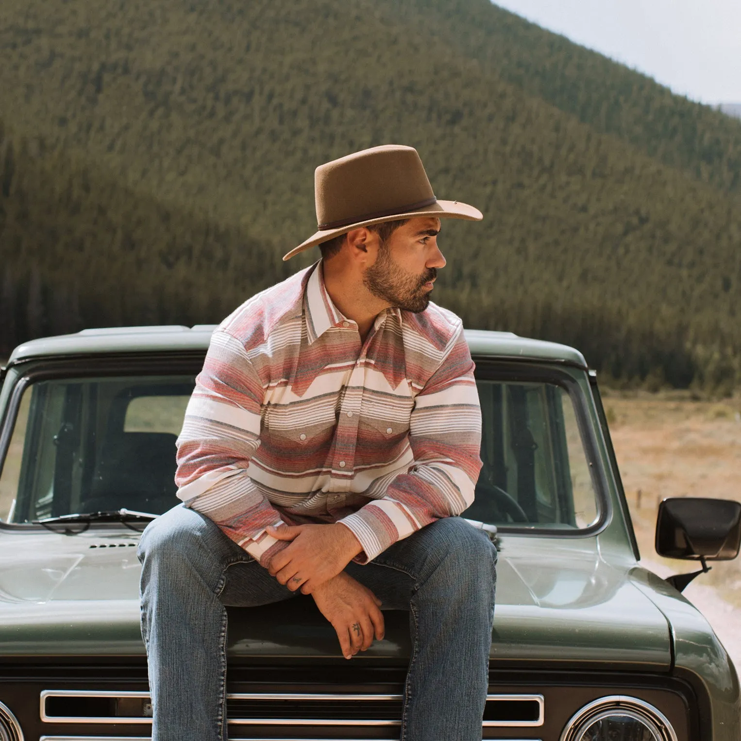 Brushed Twill Striped Shirt -STETSON