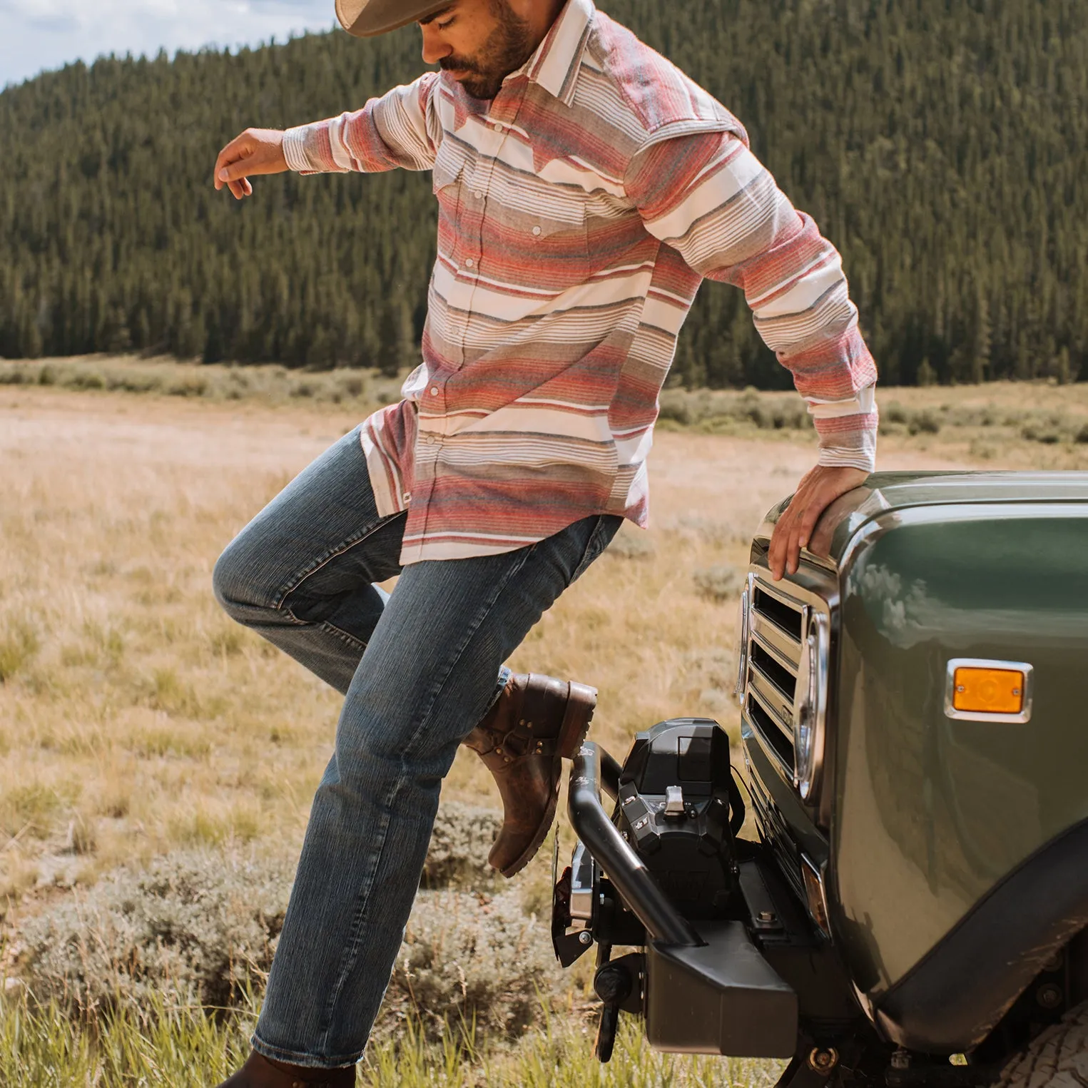 Brushed Twill Striped Shirt -STETSON