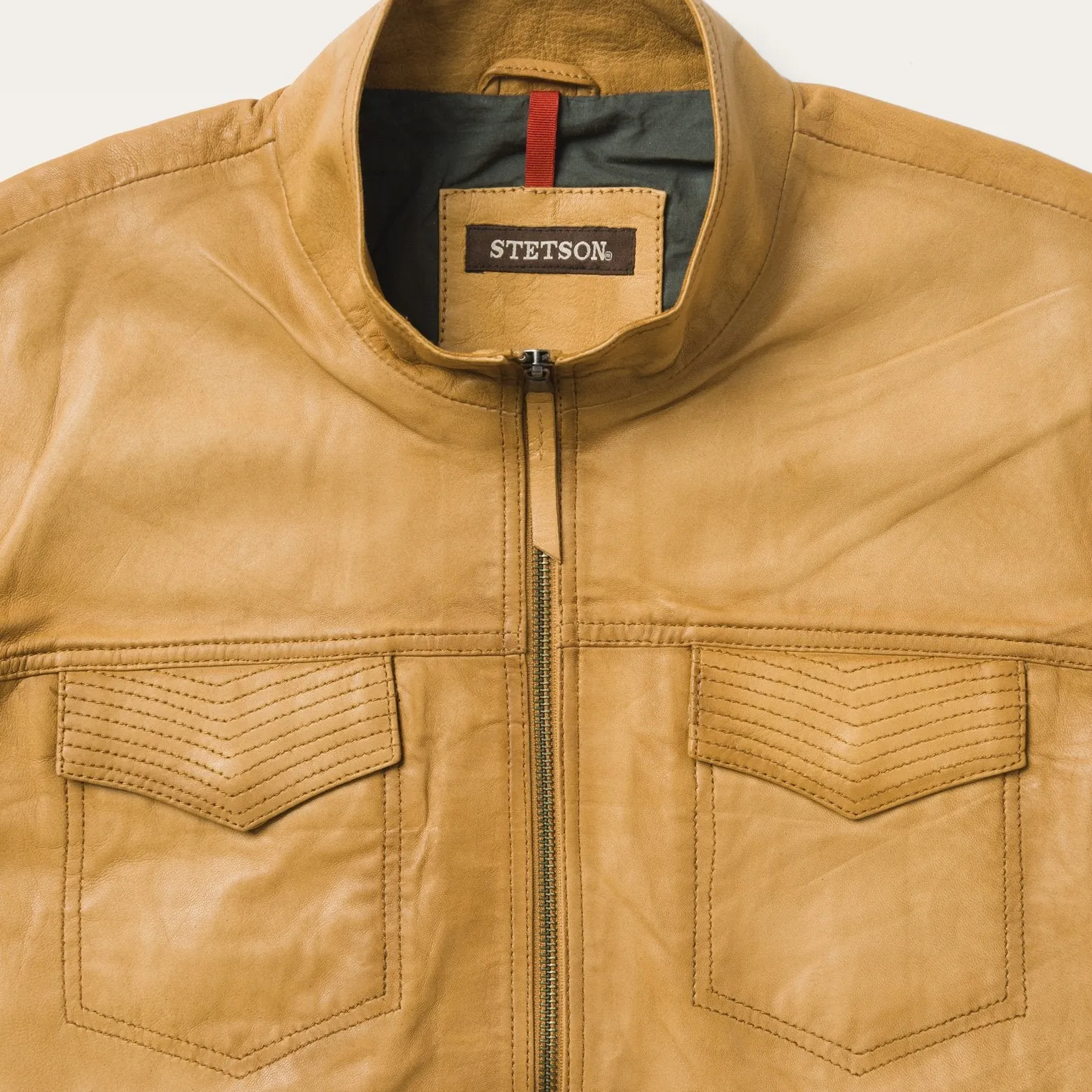 Butter Soft Distressed Leather Jacket -STETSON