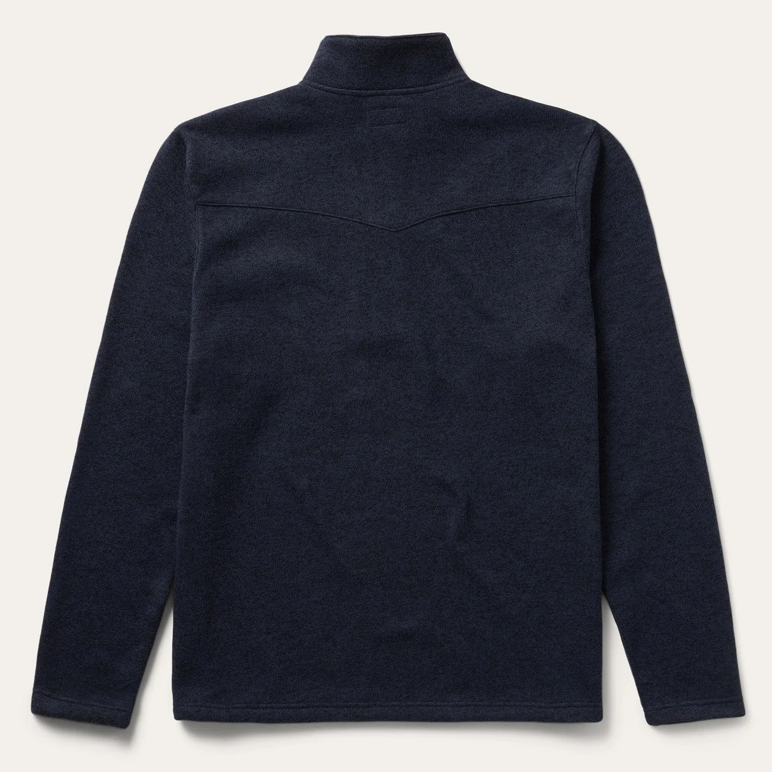 Button-Front Blue Pullover Knit Sweater -STETSON