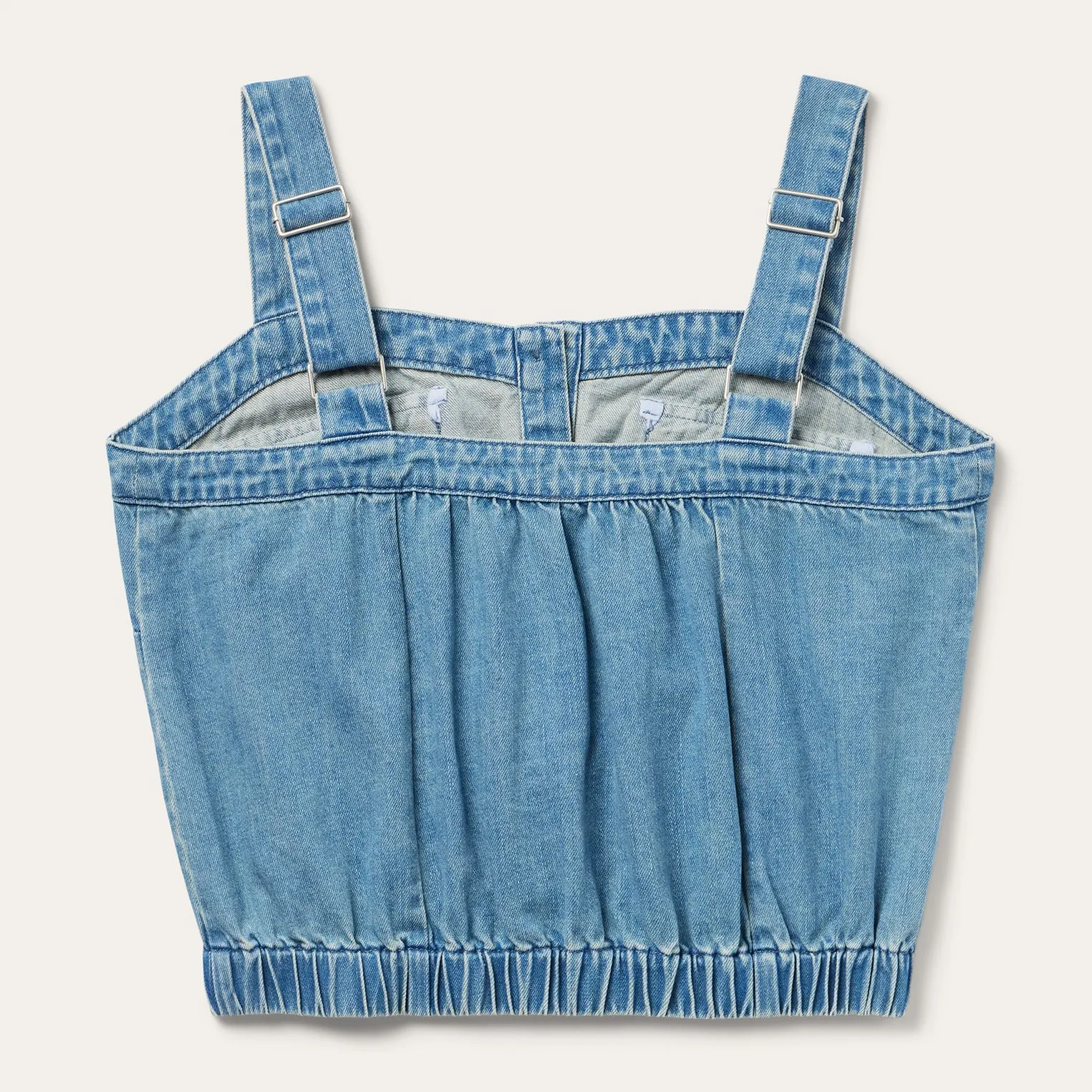 Button Front Denim Tank Top -STETSON
