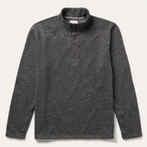 Button-Front Grey Pullover Knit Sweater -STETSON